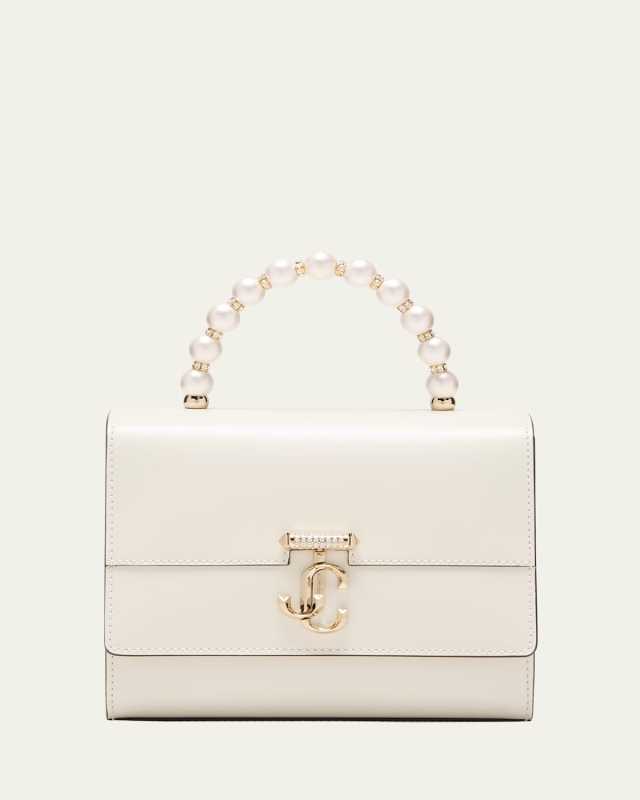 Avenue Pearly Leather Top-Handle Bag